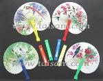 TS35005   5.5" PAPER FAN WITH PLASTIC HANDLE  